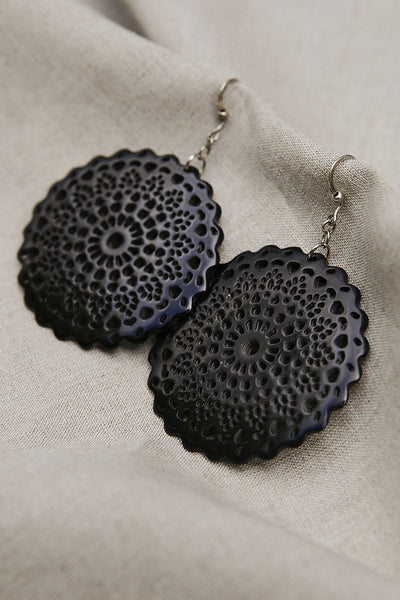 Lace Disk Earrings